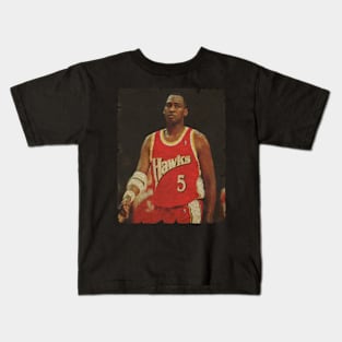 Danny Manning During His Hawks Days Kids T-Shirt